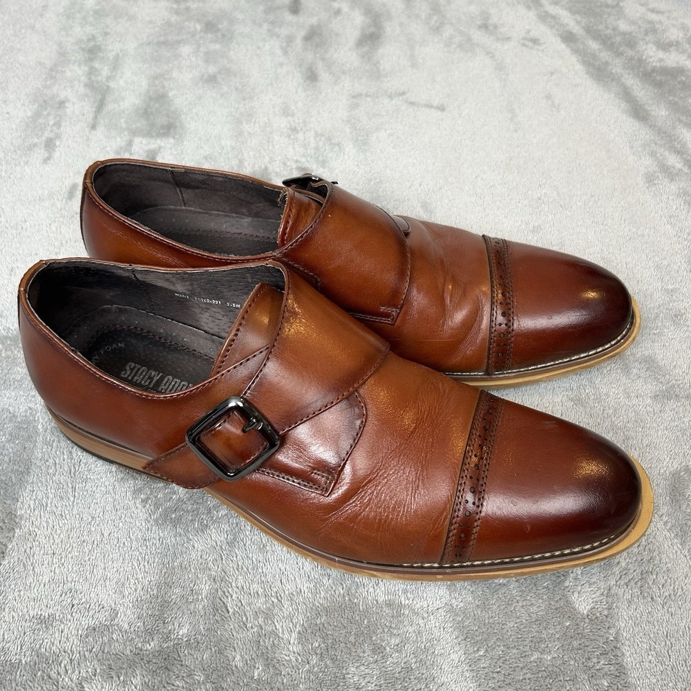 Stacy Adams Oxfords Buckle Mens Size 9.5 M Brown Leather Shoes - PARTS ONLY